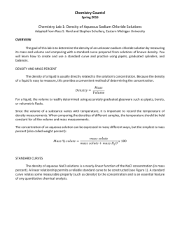 Density of Aqueous Sodium Chloride