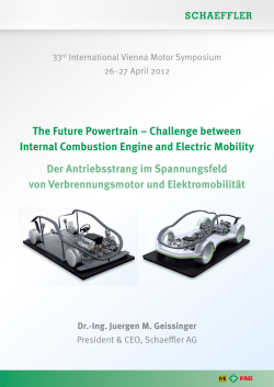 The Future Powertrain - Challenge between Internal Combustion