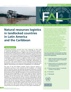 Natural resources logistics in landlocked countries in Latin America