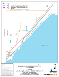 0 2 Miles 1 inch = 3,600 feet 1:43,200 Lake County Plow Routes