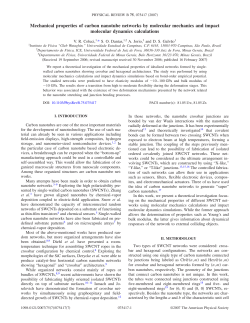 Mechanical properties of carbon nanotube networks by molecular