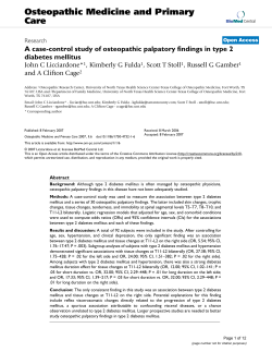 A case-control study of osteopathic palpatory findings in type 2