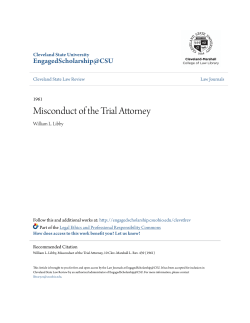 Misconduct of the Trial Attorney