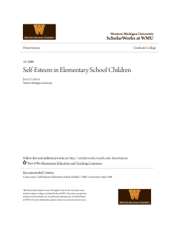 Self-Esteem in Elementary School Children