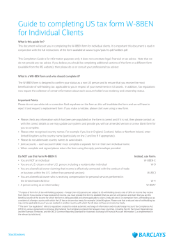 Guide to completing US tax form W