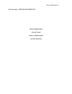 African Mathematics