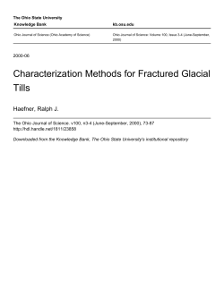 Characterization Methods for Fractured Glacial Tills