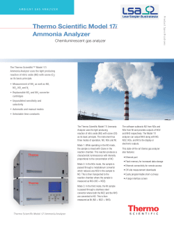 Thermo Scientific Model 17i Ammonia Analyzer