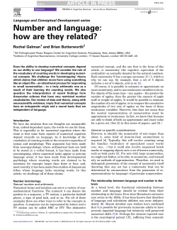Number and language: how are they related?