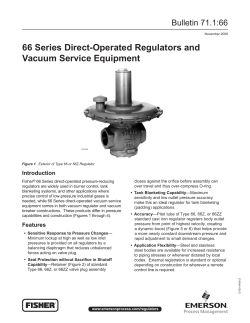 66 Series Direct-Operated Regulators and Vacuum Service Equipment
