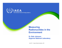 Measuring Radionuclides in the Environment