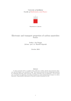 Electronic and transport properties of carbon nanotubes