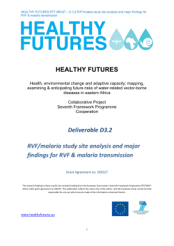 D3.2 RVF/malaria study site analysis