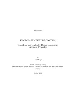 SPACECRAFT ATTITUDE CONTROL: Modelling and Controller