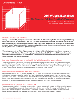 DIM Weight Whitepaper