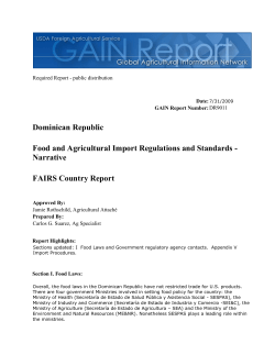 Dominican Republic Food and Agricultural Import