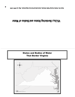 States and Bodies of Water That Border Virginia