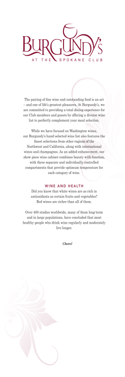 The pairing of fine wine and outstanding food is an art