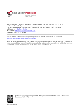 Concerning the Cause of the General Trade