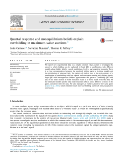 Quantal response and nonequilibrium beliefs explain overbidding in