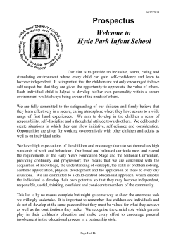 Prospectus - Hyde Park Infant School