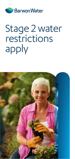 Stage 2 water restrictions apply