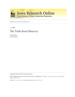 The Truth about Muscovy - Iowa Research Online