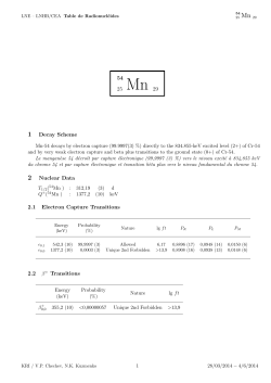 54 25 Mn 29 1 Decay Scheme 2 Nuclear Data 2.1 Electron Capture