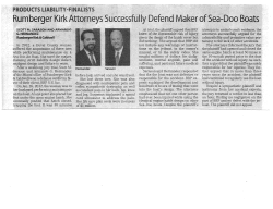 Rumberger Kirk Attorneys Successfully Defend Maker of Sea