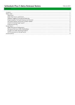 Schedule Plus 5 Beta Release Notes