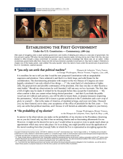 Establishing the first government under the
