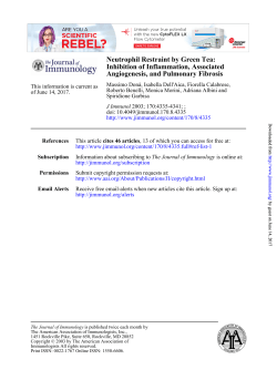 Neutrophil Restraint by Green Tea: Inhibition of Inflammation