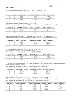Reactions Kinetics