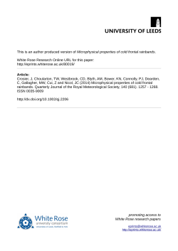 Microphysical properties of cold frontal rainbands