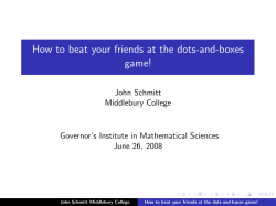 How to beat your friends at the dots-and-boxes game!