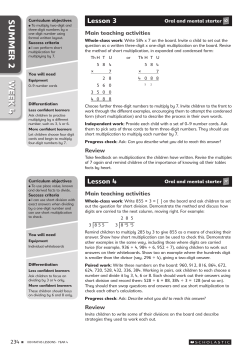 Oral and mental starters