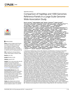 Comparison of HapMap and 1000 Genomes Reference Panels in a