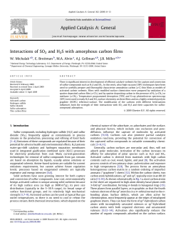 Interactions of SO2 and H2S with amorphous carbon films Applied
