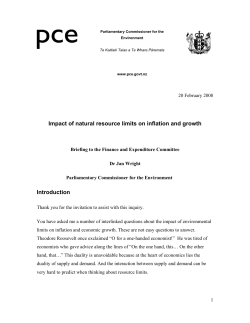 Impact of natural resource limits on inflation and growth Introduction