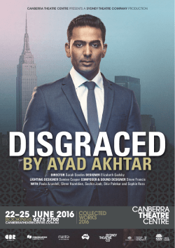 22–25 June 2016 - Canberra Theatre Centre