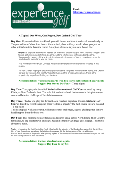 Email:  A Typical One Week, One Region