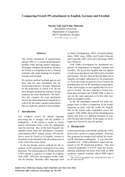 Comparing French PP-attachment to English