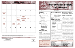 April - Geophysical Society of Houston