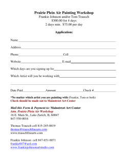 Prairie Plein Air Painting Workshop