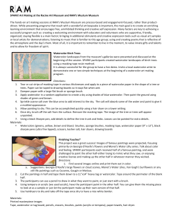 6-page document from the Racine Art Museum