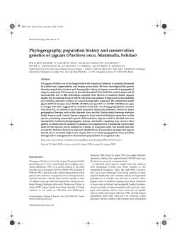 Phylogeography, population history and conservation