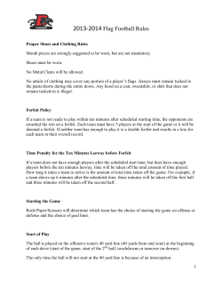 2013-2014 Flag Football Rules