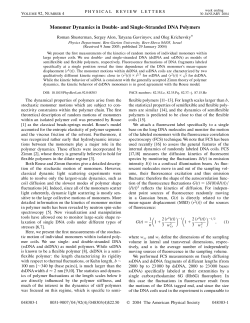 Monomer Dynamics in Double- and Single