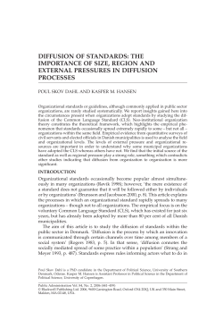 DIFFUSION OF STANDARDS: THE IMPORTANCE OF SIZE