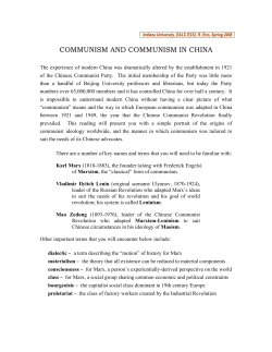 Communism and Communism in China